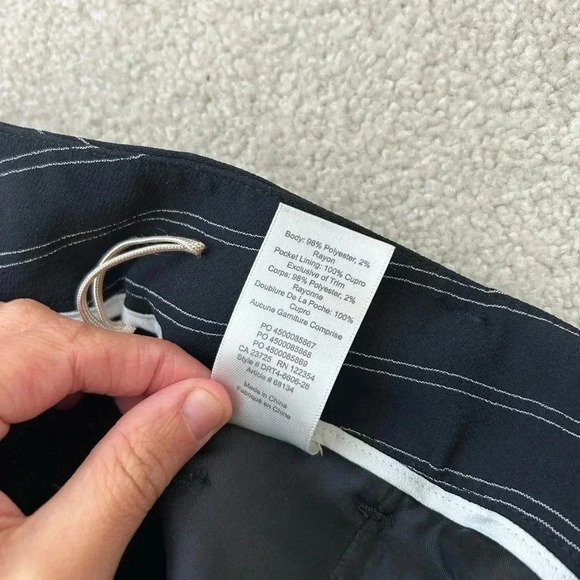 Aritzia Wilfred Jallade Stripe cropped 90s preppy trouser Pants black and white - Picture 10 of 12